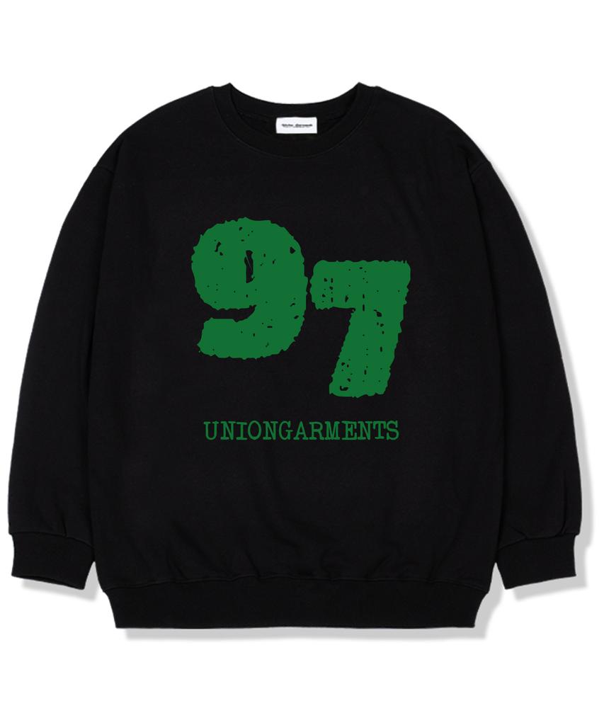 UNION GARMENTS 97 Garments Fleece-Lined Oversized Sweatshirt Black