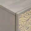Sideboard Gray and Gold 60 x 33 x 75 cm Solid Mango Wood