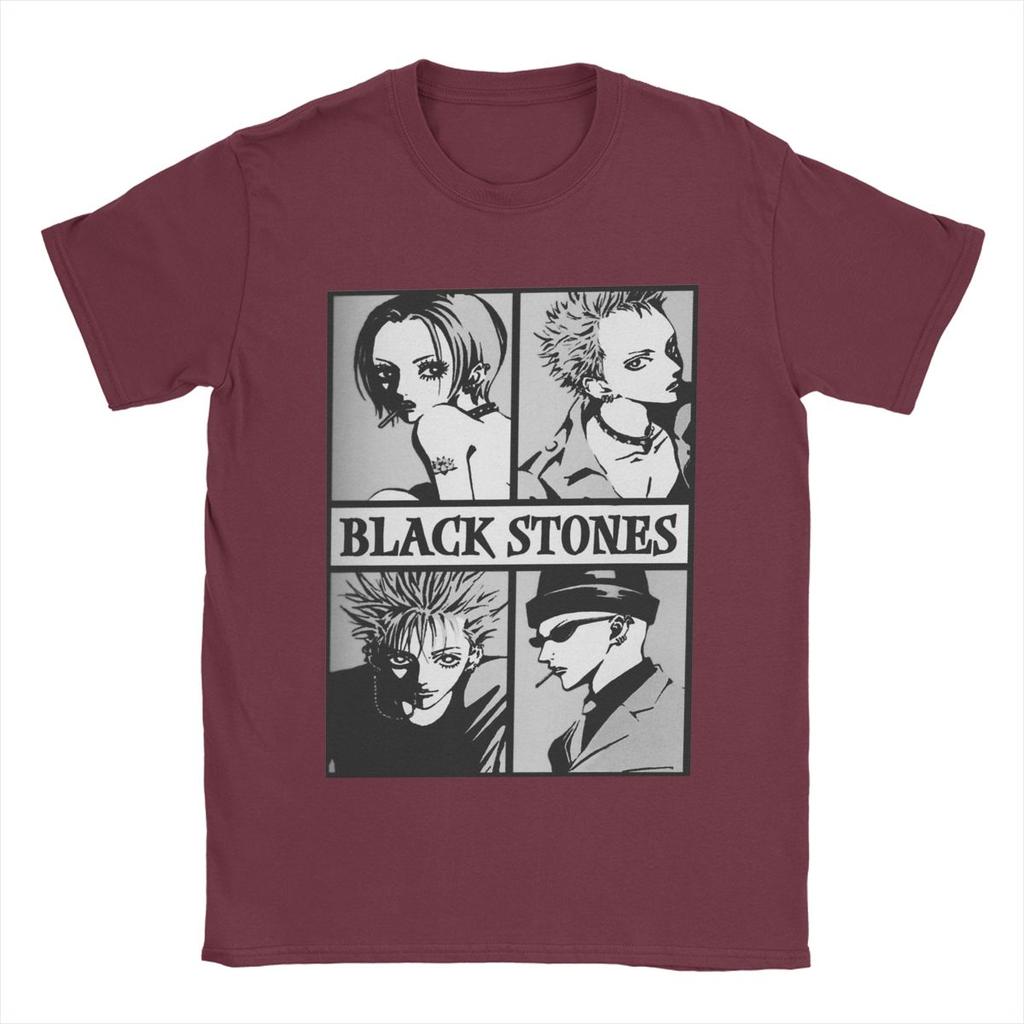Nana Osaki Anime Black Stones T-Shirts für Herren Baumwolle Einzigartige T-Shirts Rundhals T-Shirts Kurzarm Oberteile Geschenkidee