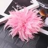 Elegante Flor de Plumas Grande de 18-20 cm Broche de Plumas Hecho a Mano Accesorios Flor DIY Pines de Solapa Boda