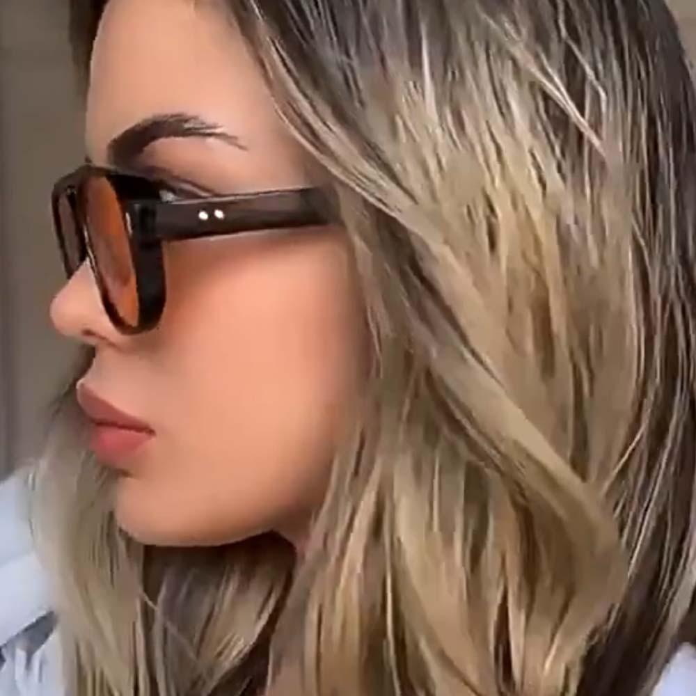 Leopard Print Eyewear Unisex Polarizing Lens Sunglasses Retro Anti-UV Glasses  Women