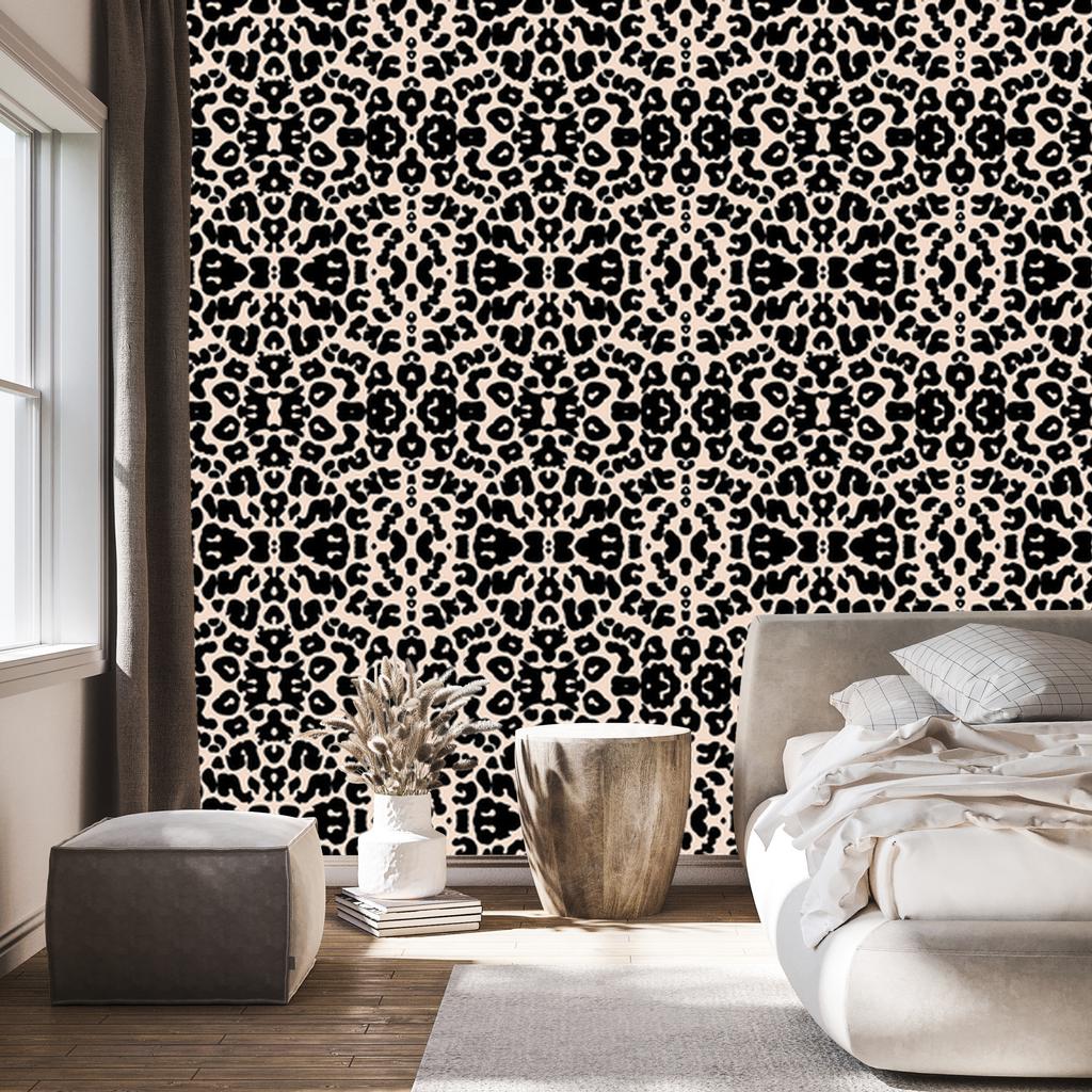 Animal Skin Wallpaper Brown, Beige and Black for Living Room and Bedroom 50x1000