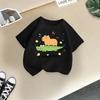 Children's Casual Short-sleeved T-shirt, Summer Boys' And Girls' Cute Capri Blouse