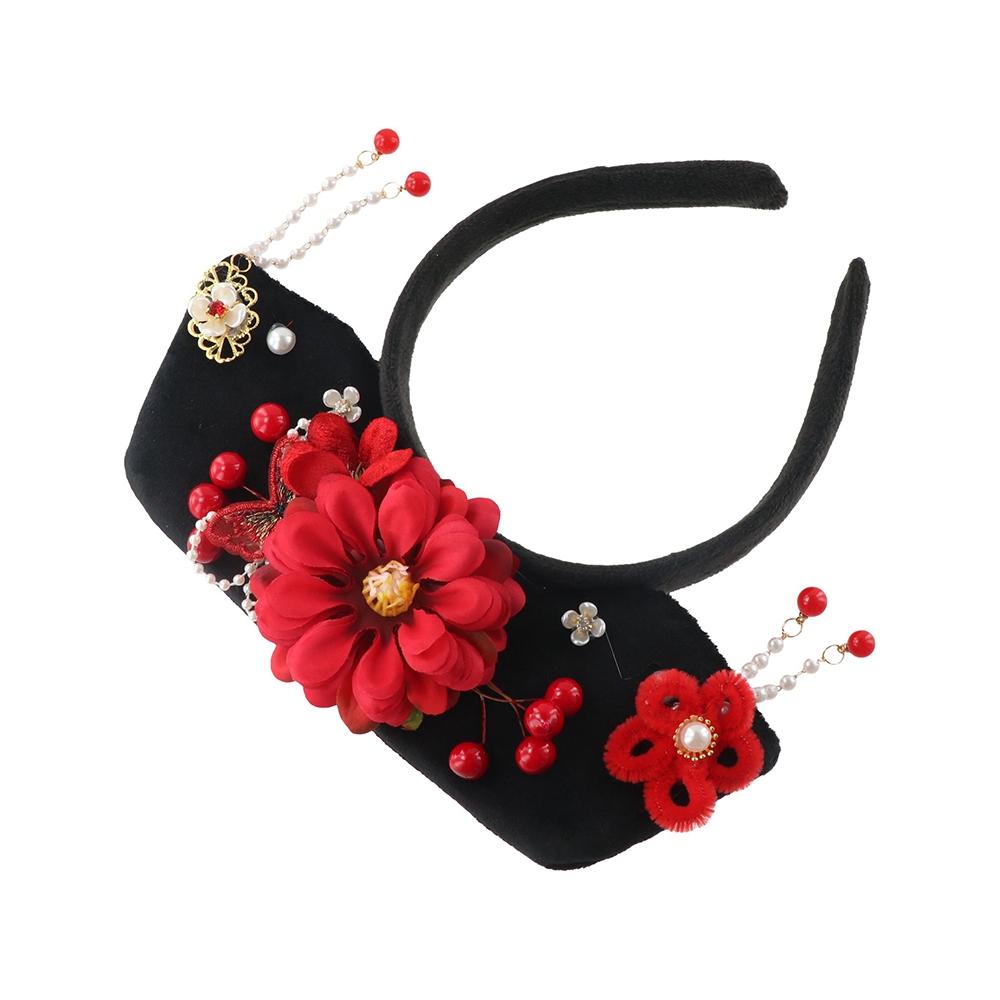 Flower Chinese Style Headwear Bow Hanfu Hair Clip Classical Ancient Style Headband  Children