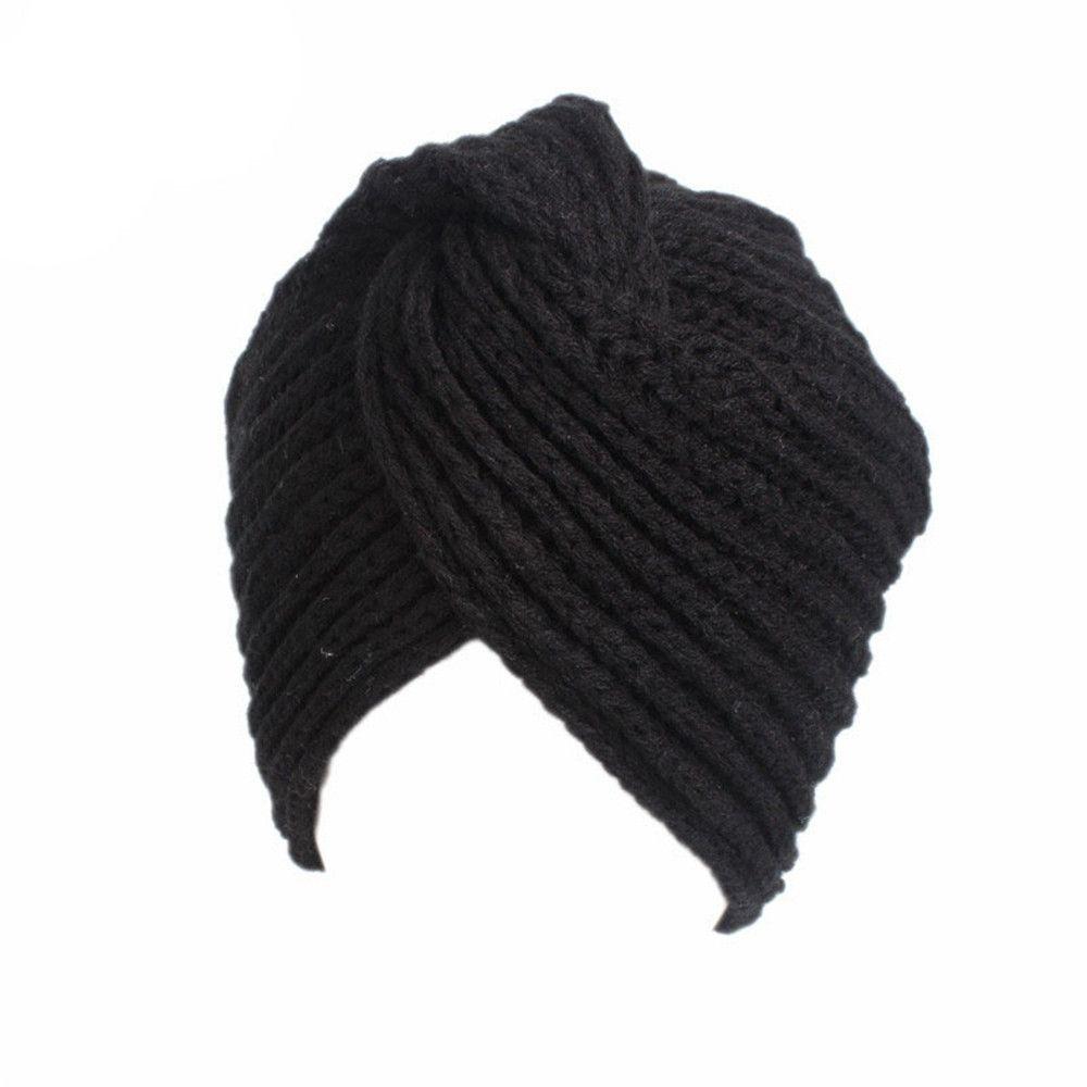 Winter Hair Band Croceht Beanies Twist Headwrap Hat Women Felt Hat Head Wrap Caps Ladies Turban