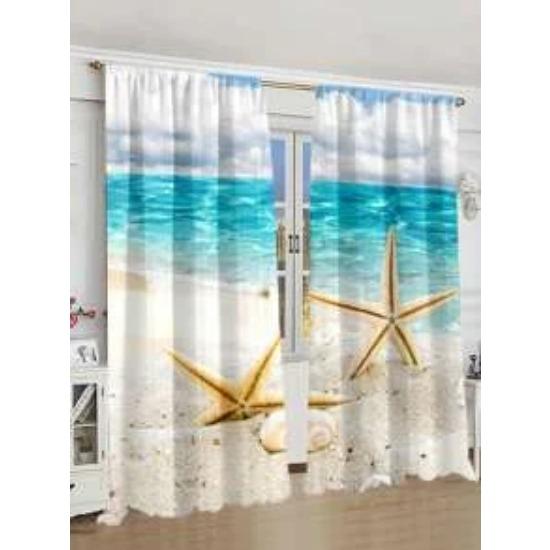 

2 шт. Модные занавески с изображением балкона, оконные шторы для спальни, гостиной, кухни, кабинета, домашнего декора W50xH130(CM)x2pcs&Rod Pocket