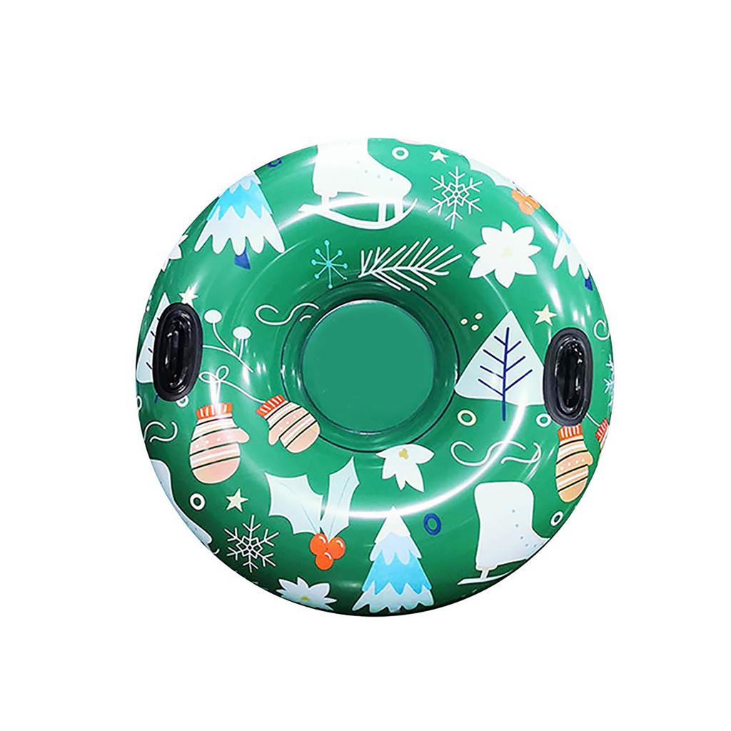 Floated Skiing Board PVC Winter Inflatable Ski Circle With Handle Durable Children Adult Outdoor Snow Tube Skiing Accessories