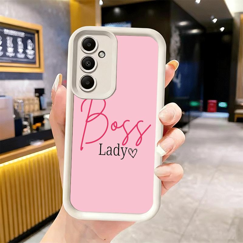 Phone Case for Samsung Galaxy A17 A16 A15 A14 A13 Girl Boss Lady Pink A56 A36 A26 A55 A35 A25 A54 A34 A24 A53 A33 A23 A07 A06