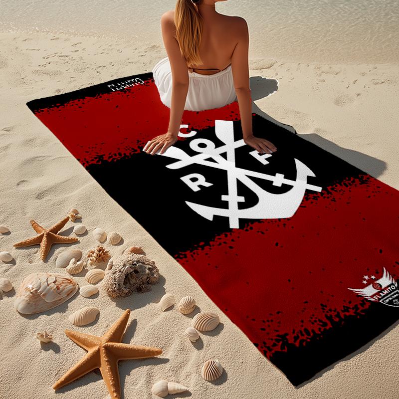 Serviette de plage Emblème de Club de Football, Microfibre Super Douce, Cadeau pour Elle/Lui, Anniversaire, pour Piscine, Plage, Voyage, Décoration d'Intérieur Cadeaux pour Fans