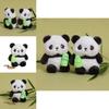 Adorable Panda Plush Keyring With Magnetic Circles For Kids Bag Decor And Gift