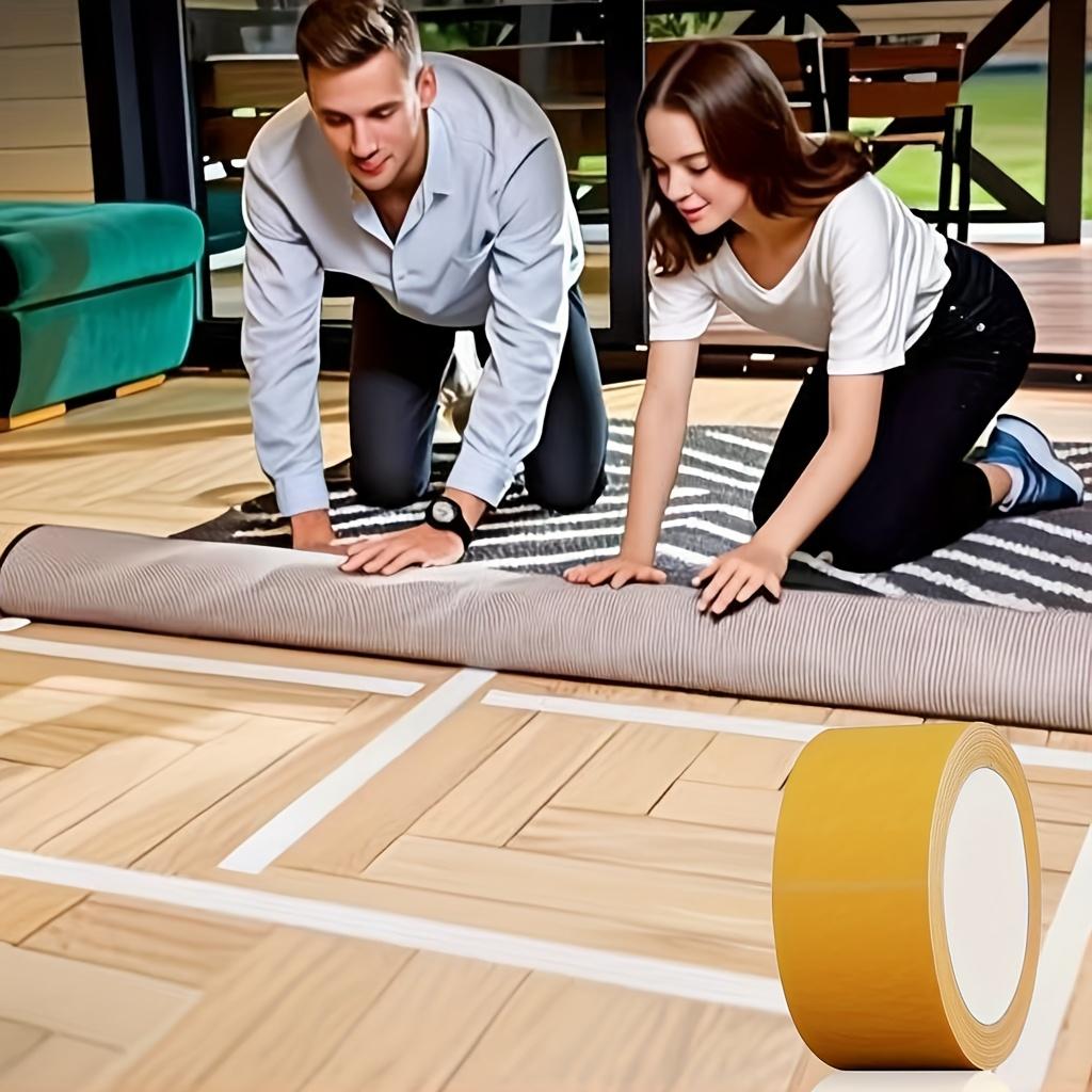 Heavy Duty Dual-Sided Extra Strong Tape with Fiberglass Mesh Carpets, Walls, Floors Waterproof Tape