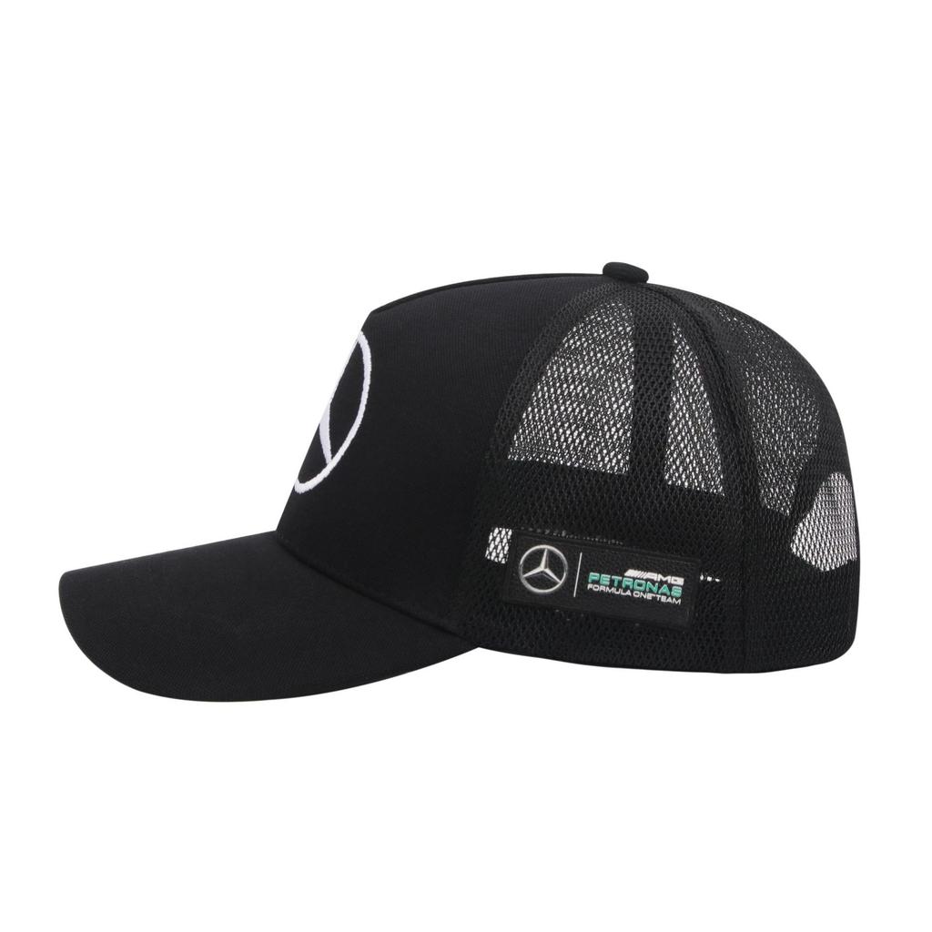 BENZ Badge Embroidered Baseball Hat Outdoor Sunscreen Breathable Mesh Hat For Mercedes Benz GLC GLB GLE GLS E300L C E S Class Sticker
