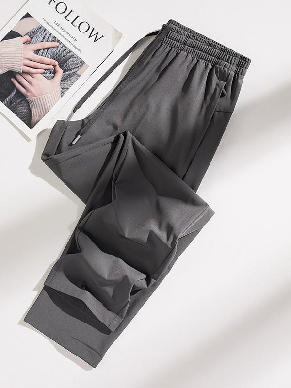 Unisex Plus Size Quick-Dry Elastic Joggers - Summer Outdoor Casual Sports Pants