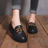 First layer cowhide loafers women's retro washed handmade leather women's shoes women's British style spring and autumn new single shoes
