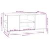 Vidaxl Stolik Kawowy, Szara, 90X49X40,5 Cm, Lite Drewno Sosnowe