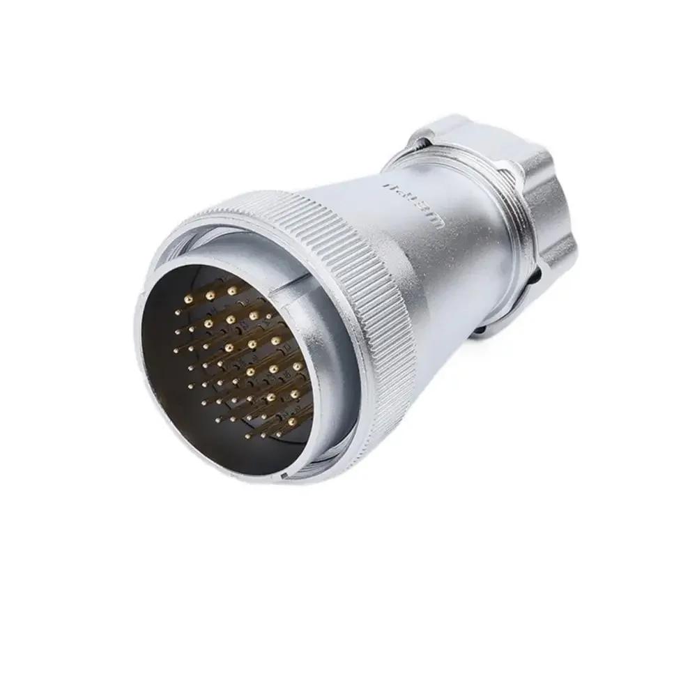 WEIPU WS55 TP+ZP 4 7 40 53 61Pin Panel Waterproof Connector Male Plug Female Socket Power Adapter Screw Solder Install Charger