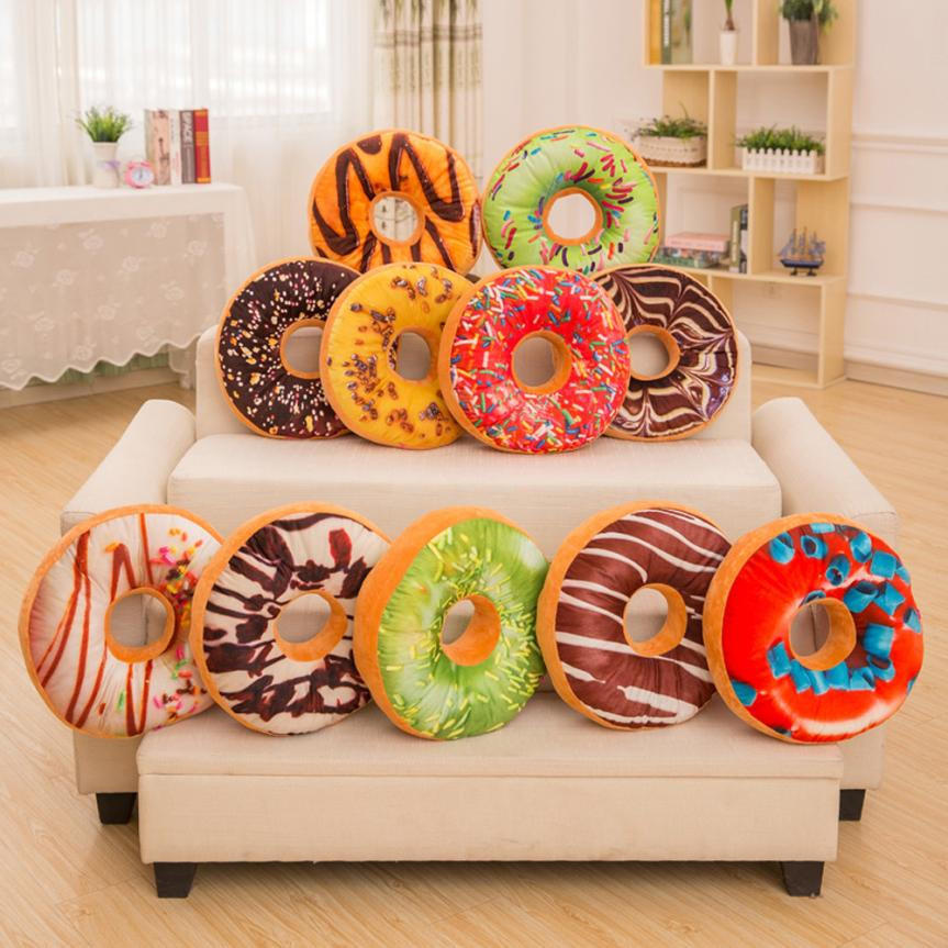 3D Soft Plush Donut Fruit Cushion Toy//Throw Pillows Seat Chair Floor Mat Decor