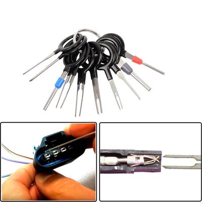 11Pcs/set Terminal Removal Tools Car Electrical Wiring Crimp Connector Pin Extractor Kit para Car Plug Repair Tool