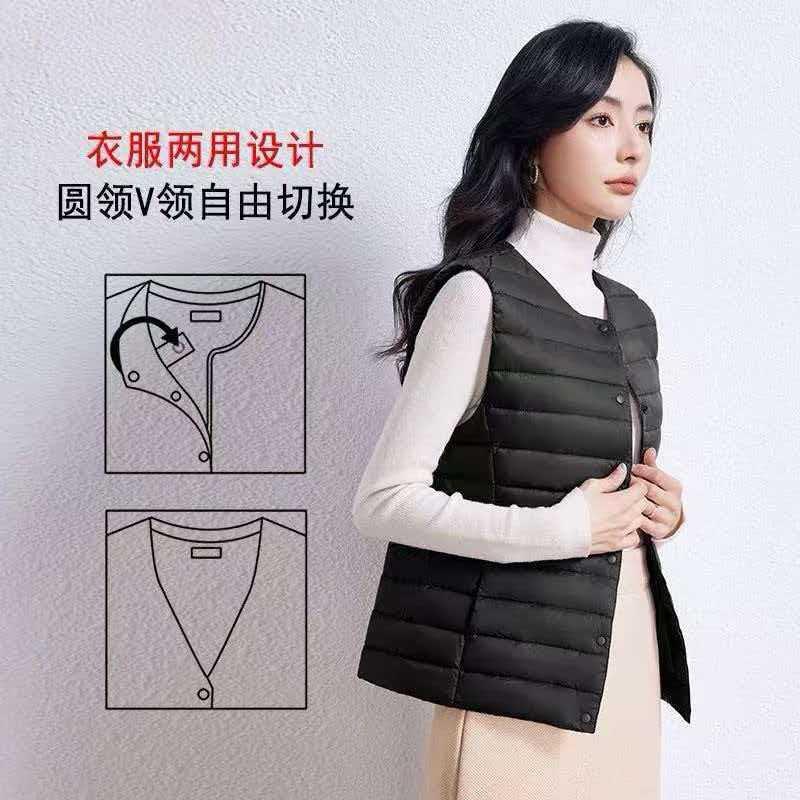 Womens Lightweight Down Vest 2026 Winter Slim Fit Puffer Outdoor Hiking Camping Travel Daily Wear