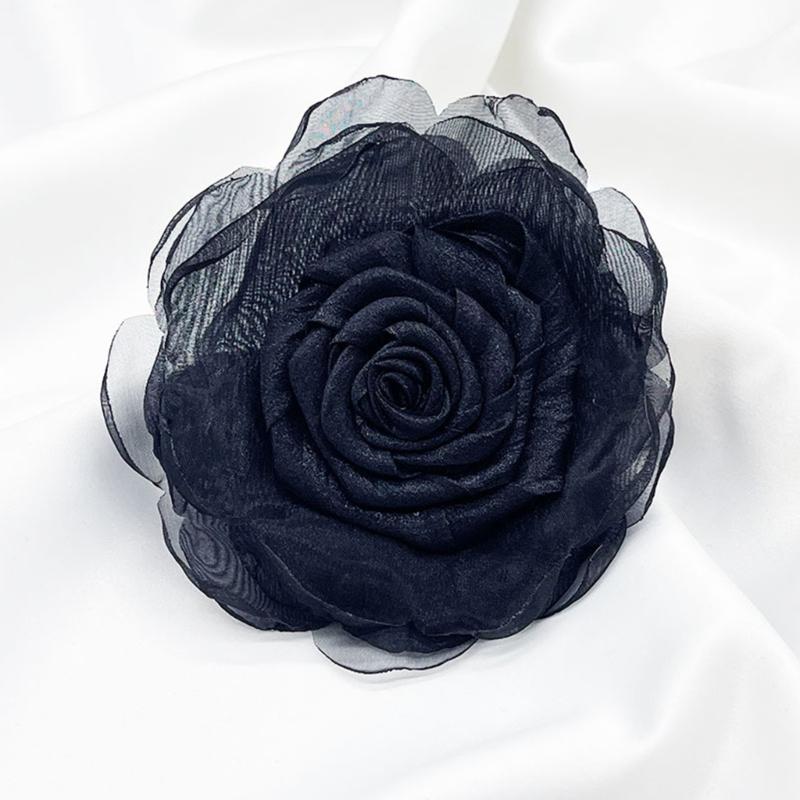 Elegant Flower Brooch Hair Clip Flower Hairpin Stylish Accessory Fashion Lapel Pin Headpieces Gift for Fashion Lover