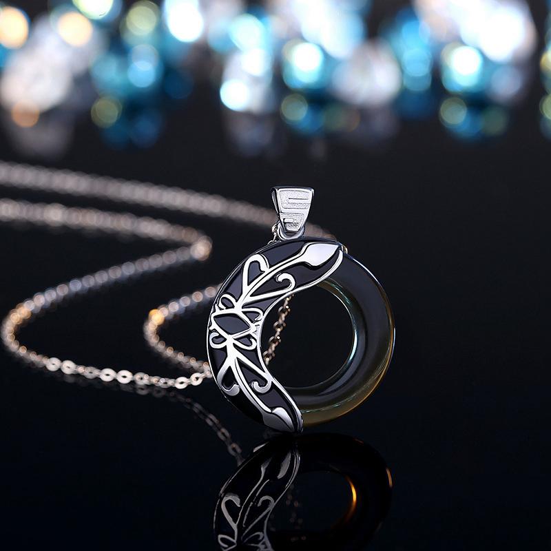 

Новый штамп 925 серебро цвет ожерелье для пар мода принцесса и рыцарь кулон ожерелья для женщин мужчин юбилейные ювелирные изделия подарки