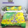 Diddl3 Pattern Bedding Quilt Set  Home Decoration  Gift (1 * duvet cover + 2 * pillowcase  without core)