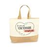 Irreplaceable Civil Servant Bag | Cotton and Jute Canvas Beach Tote Shopping Bag Gift Idea for Women