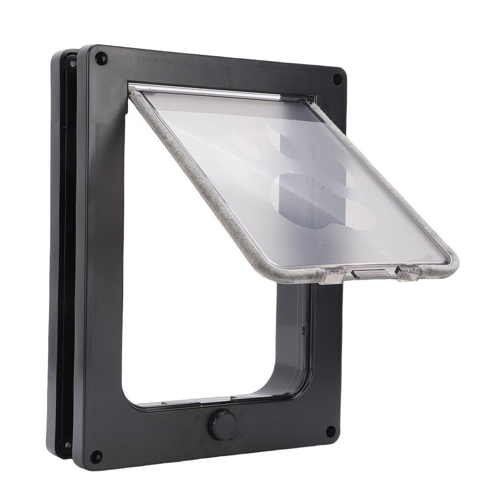 Cat Door Weatherproof Pet Door Magnetic Closure Thickened Frame Interior Exterior Use for Pets Up to 20 Lb Small (S)