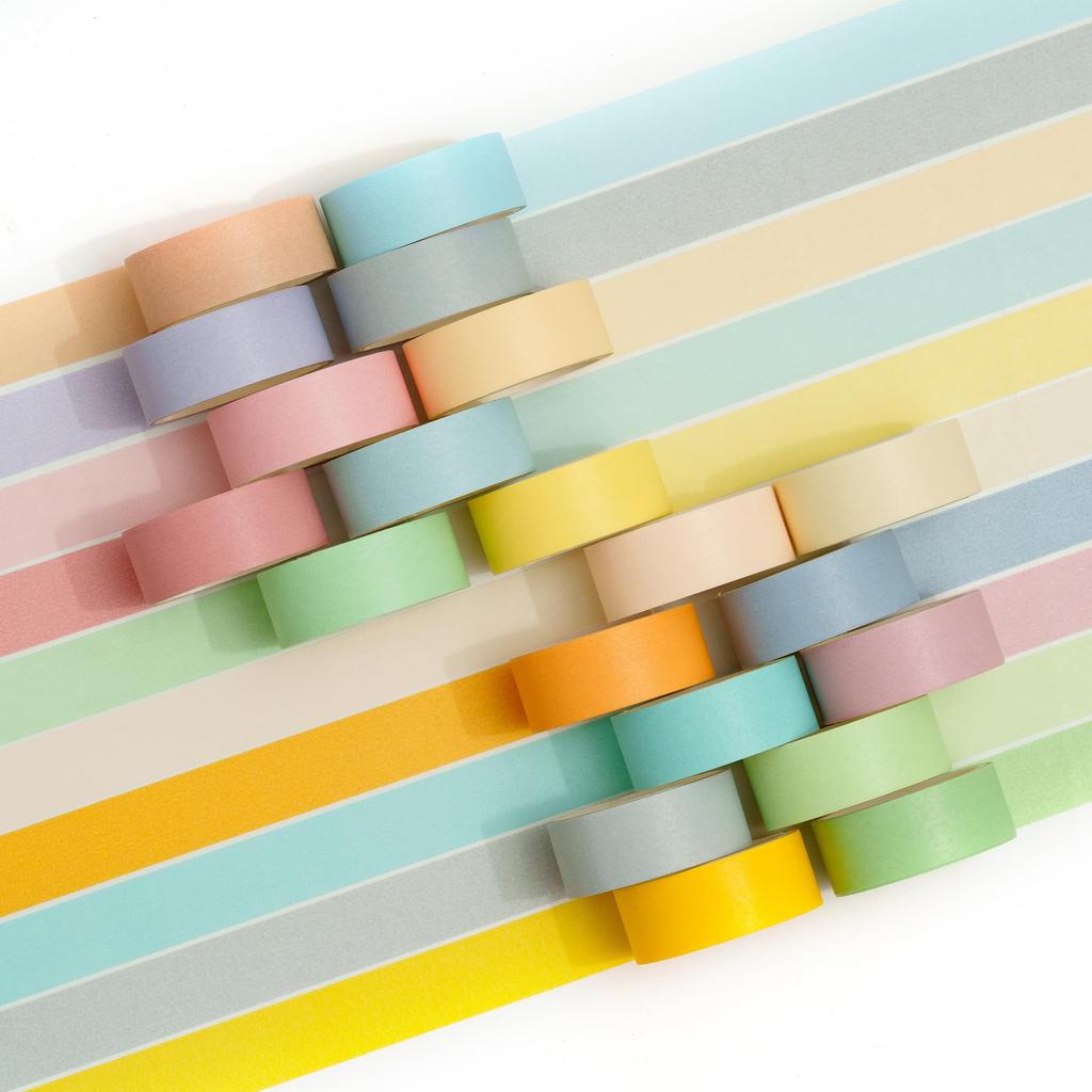 Set di Masking YUBX di Macaron e Washi Pastello Semplice Perfetto per Regali Fai da Te e Decorazioni Regalo Nastro, 20, Nastri, Colori, Artigianato, Diari, Agende,