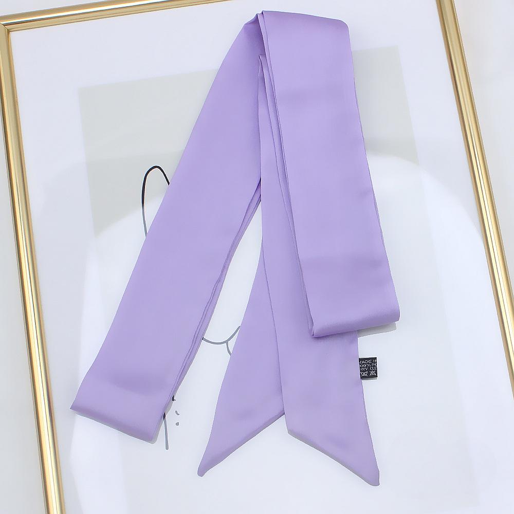 Long Skinny Hair Scarf For Women Silk Satin Headband Cute Neckerchief Solid Colors  Fashion Bag Scarves For Ladies 2024