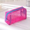 Fashion Mesh Cosmetic Bag Dopamine Transparent Lipstick Makeup Bag Large Capacity Sundries Storage Pouch for Women Girls