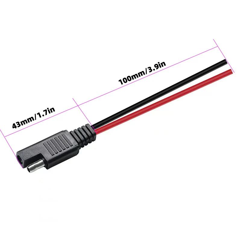 QXNY 2PCS SAE Connector Extension Cable SAE Quick Connector Disconnect Plug SAE Power Automotive Extension Cable Solar PanelWire