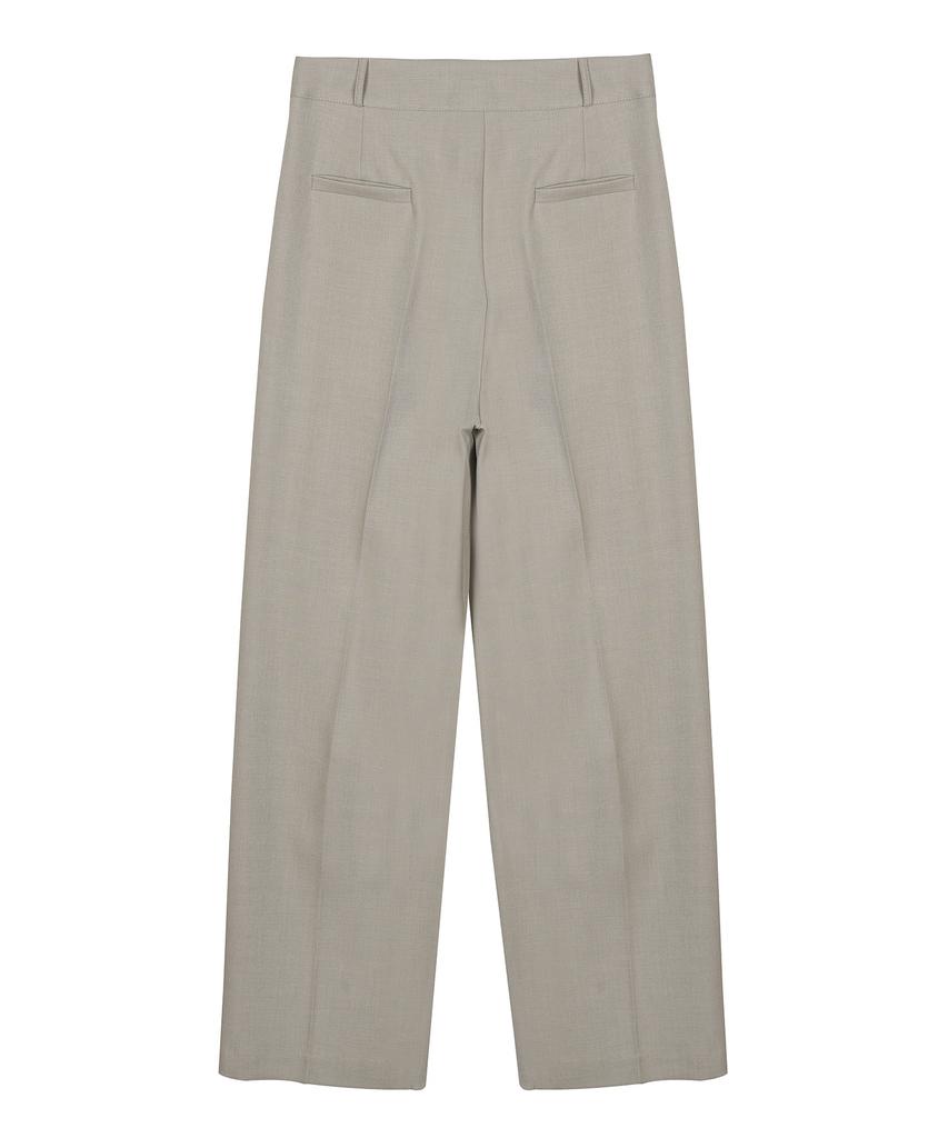 Nigaennikol Minimal Classic Loose Fit Slacks_Beige