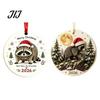 Holiday Home Decor Christmas Raccoon Acrylic Ornament, Cute Animal Hanging for Tree Unique Gift Friends Desk, Festive Decoration, Lovers Aesthetic
