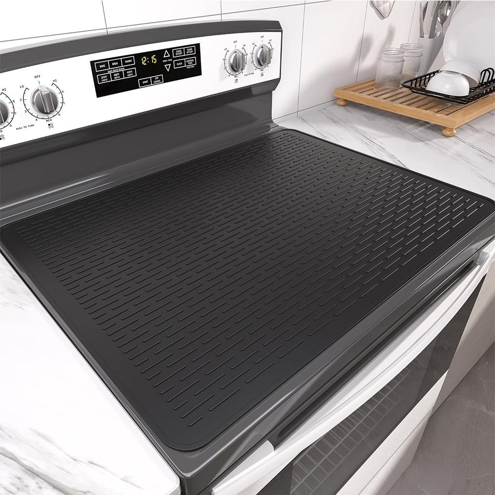 Silicone Stove Mat With Water Drainage For Kitchen Countertop Protection