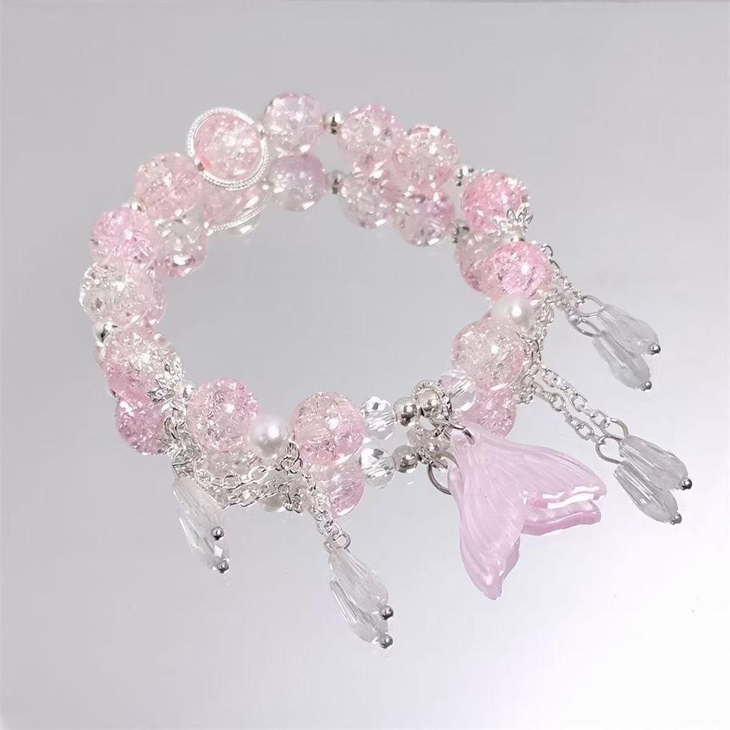 Set di Braccialetti da Donna di Alta Gamma Nove Pezzi con Design a Farfalla in Stile Cinese