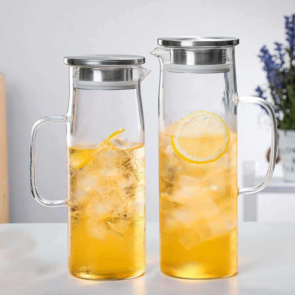 1/1.2/1.5L Heat-Resistant Summer Glass Teapot Transparent Puer Kettle Cup Cold Water Kettle Office