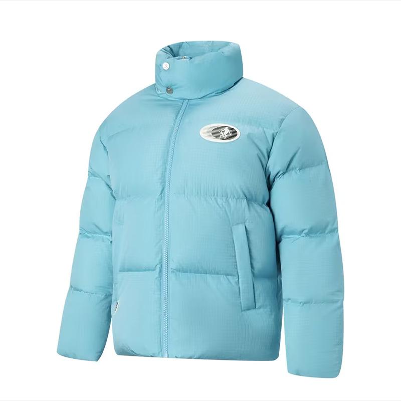 

Li-Ning Champion Series Letter Zipper Stand Collar Versatile Down Jacket Men outerwear AYMV811-3 L