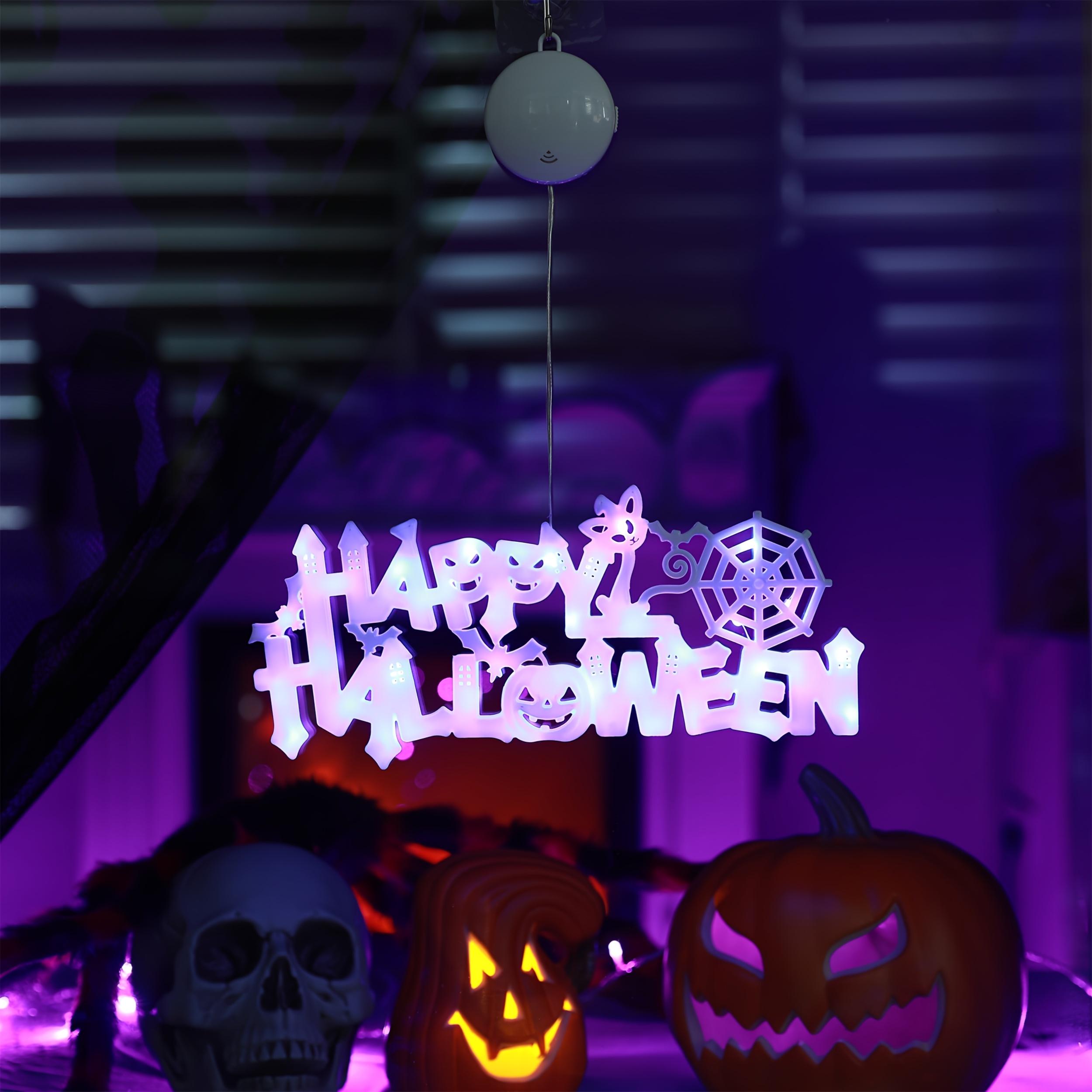 

New Halloween Sign Hanging Lamps For Halloween Decorative Lights USB Battery Operated For Indoor Home Party Holiday Decorations