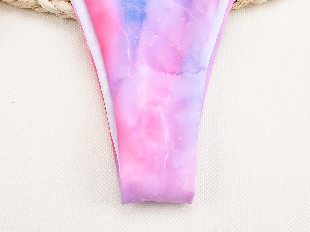Tie Dye Micro Bikini Sexy Femei Costum de Baie Femeii Costum de Baie Plajă Tanga Brazilian Bikini Set Biquini Costum de baie