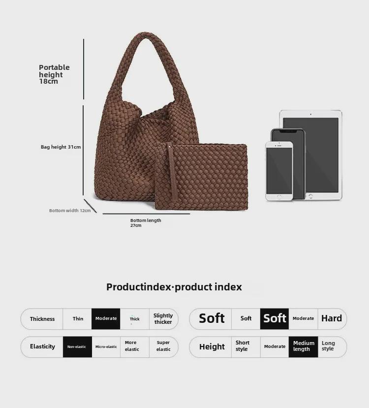 Korean Style Hand-Woven Bags: Fashionable, Casual, Large-Capacity Shoulder and Underarm Bags for Women.
