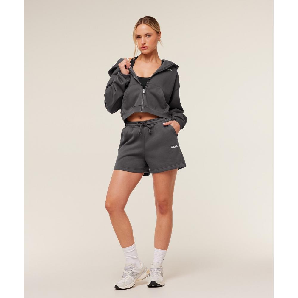 Gymshark Cosy Luxe Shorts Onyx Grey B6b3o Gb7n