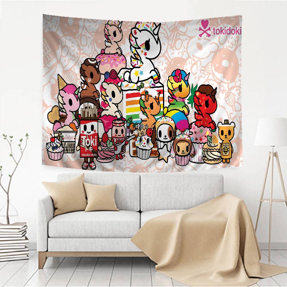 Trendy Brand Japan TTokidokis Cartoon Tapestry Art Science Fiction Room Home Decor Wall Hanging Home Decor