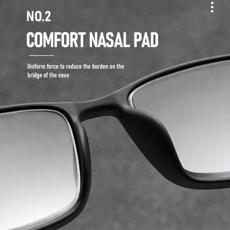 Classic Versatile Small Square Frame HD Multifocal Presbyopia Eyewear Outdoor Sport Anti Blue Light TR90 Frames Reading Glasses