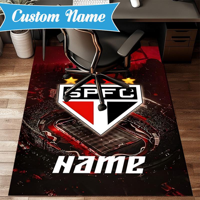 Custom Name SPFC Stars Stripes Rug Game Carpet, Floor Mat for Bedroom Living Room Entryway Rug, Home Decor Idea Gift for Christmas birthday