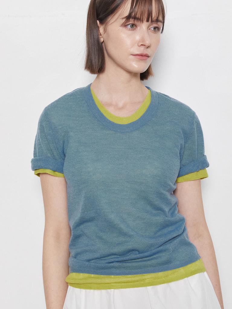 RAYHER Natural Slub U-Neck Tee[2Colors]