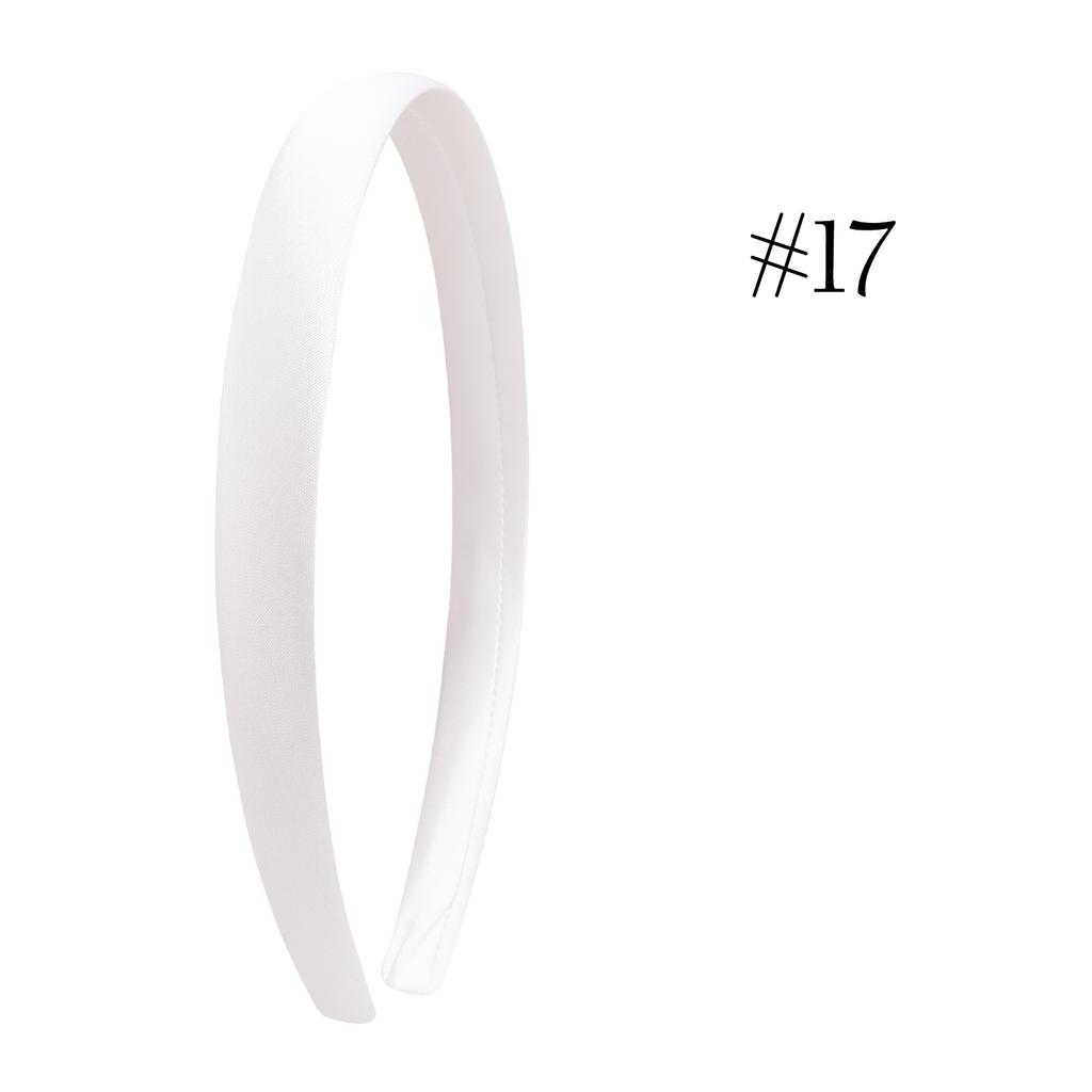 1,5 cm Einfache Stirnbänder Satin Bastelstirnband DIY Haarband Bunte Satinbezogene Stirnbänder für Mädchen Frauen