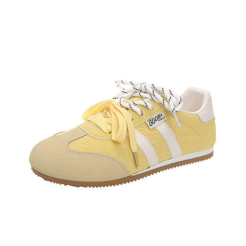 Forrest Gump Shoes 2025 Spring New Women's Shoes Retro Flat-bottomed Casual Versatile Soft-soled Sports Comfortable Lace-up German Training Shoes
