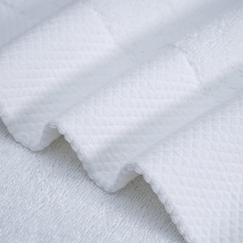 Luxury Hotel White Towels - Absorbent Pure Cotton with Embroidered Logo for Face and Bath