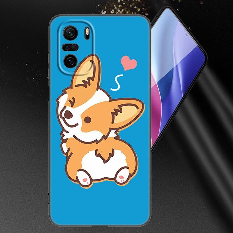 Cute Corgi Dog Phone Case For Xiaomi Mi POCO X3 NFC GT M4 M3 12 11T 10T Pro A3 11 Lite NE 5G 12X 11i F3 Soft TPU Black Cover